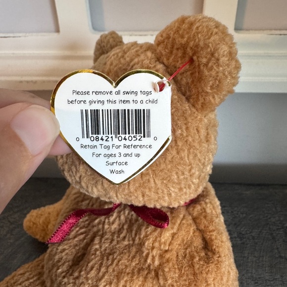RARE Curly Beanie Baby Errors $50! Black Eyes, Brown Nose Ltd Ed, 1996/93 Tags - Picture 4 of 9
